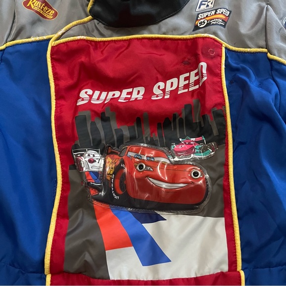 Disney Cars Pitt crew Costume - Blue, Red, and Black - Picture 2 of 9